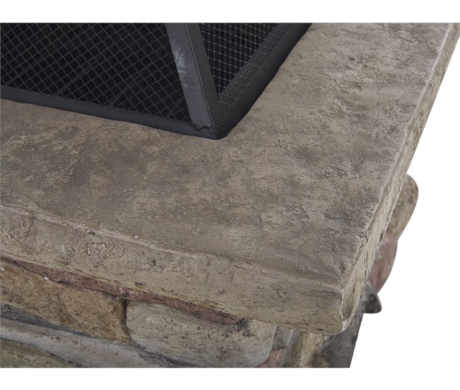 Beliani Fogón de madera KELUD Gris Claro