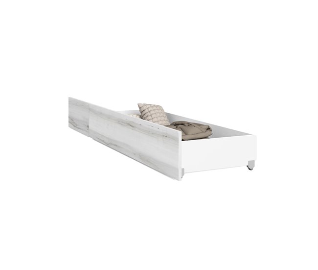 Cajón 138x48 cm para cama BARI  Blanco