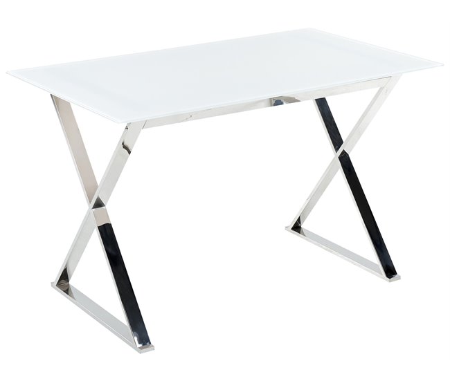 Beliani Mesa de comedor ATTICA Blanco