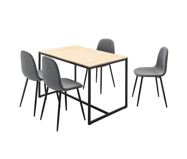 Pack 4 sillas de comedor Hall Gris