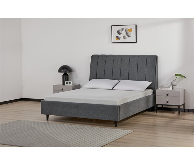Cama MAJESTIC 150x190cm color gris Gris