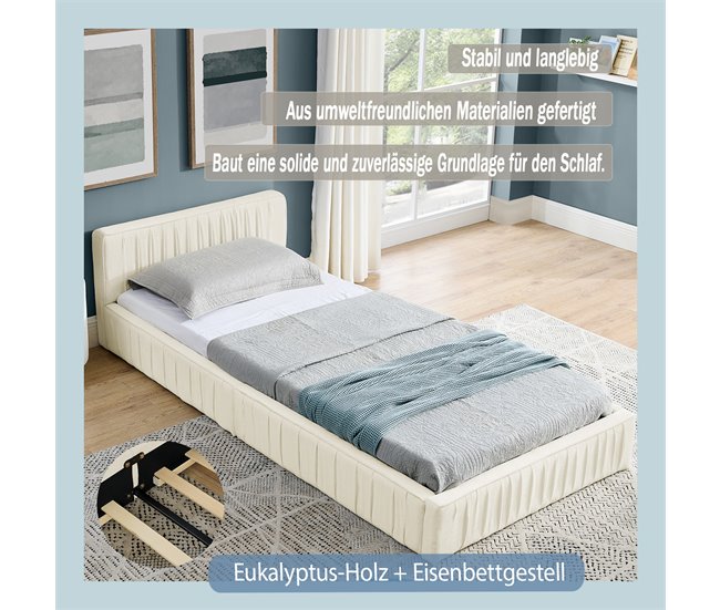 Camas individuales 108x217 Beige