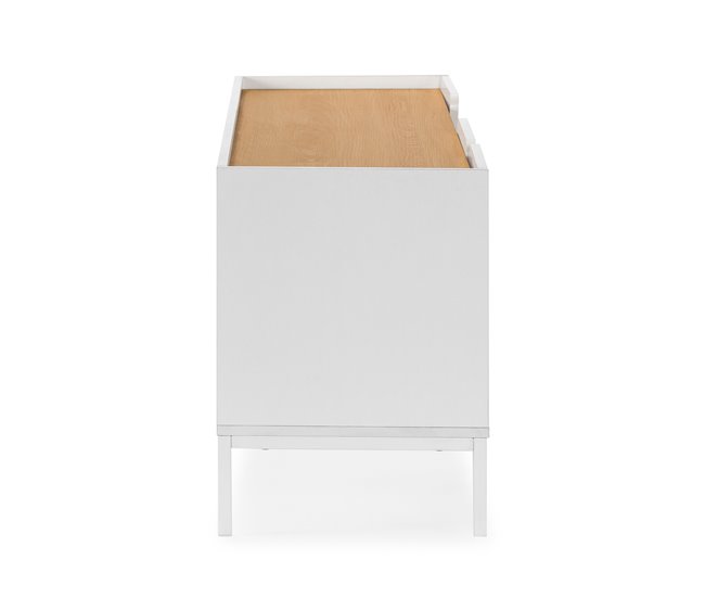 Mueble Tv Curva 3 puertas 160 Blanco