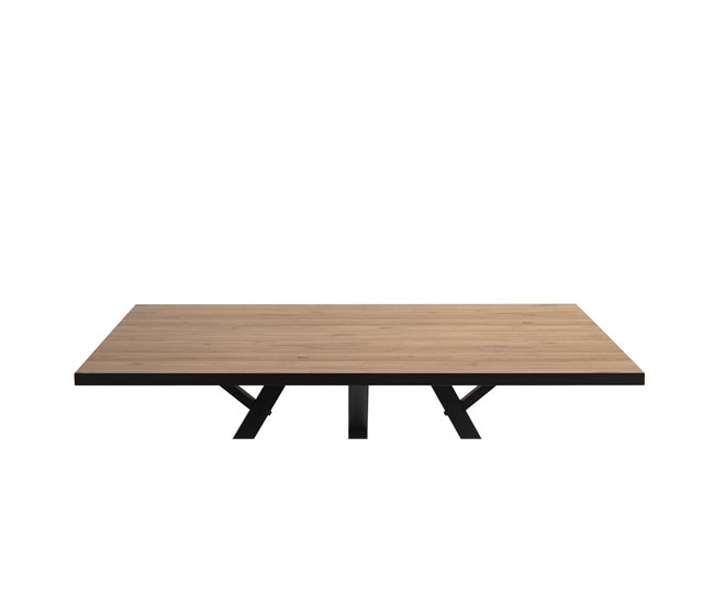 Mesa de comedor MILENA cuadrada 136cm roble negro Madera