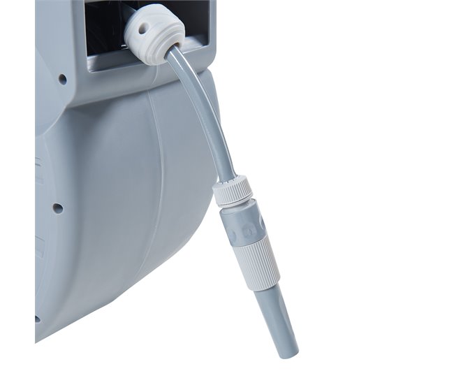 Enrollador de manguera de agua mural Amersfoort con manguera Gris