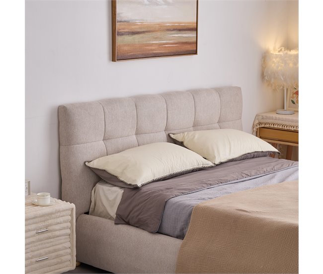 Cama WALDORF 150x190cm color beige Beige