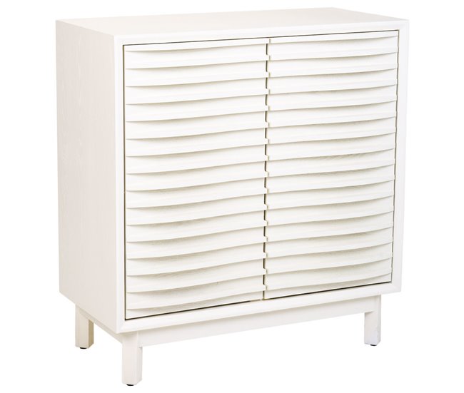 Aparador de madera de 2 puertas Blanco