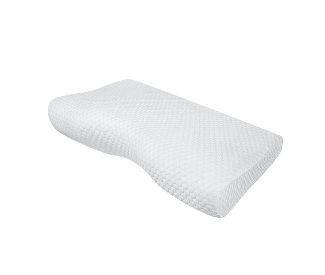 Almohada De Lujo Ergonómica Y Cervical De Espuma Con Memoria Blanco/ Beige