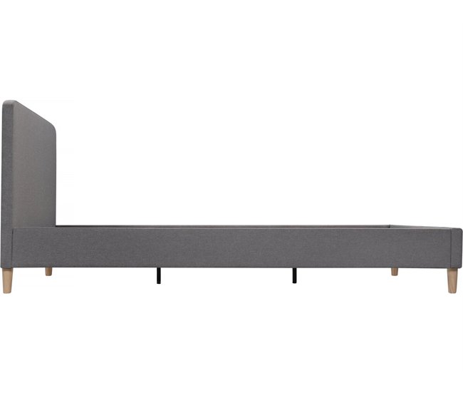 Cama doble de tela 145x197 Gris