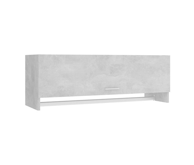 Armario compacto Apolo  puerta +  barra para colgar  hormigón 100 Gris