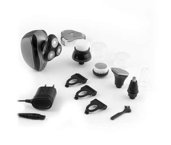 Afeitadora Recargable Ergonómica Multifunción 5 en 1 Negro