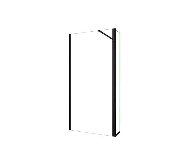 Walkin Panel de ducha Panel fijo + Lateral giratorio, Barra 