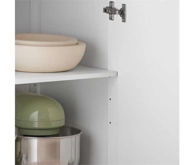 Carrito de Cocina con 2 Puertas y 1 Cajón FKW119-WN SoBuy Blanco