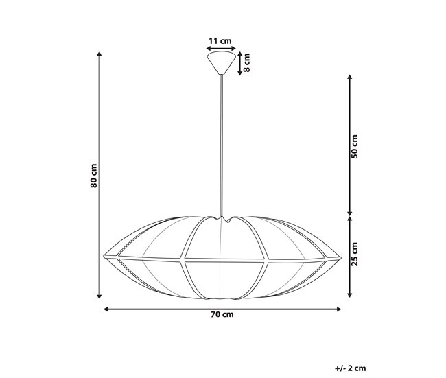 Beliani Lámpara colgante GUASARE Blanco