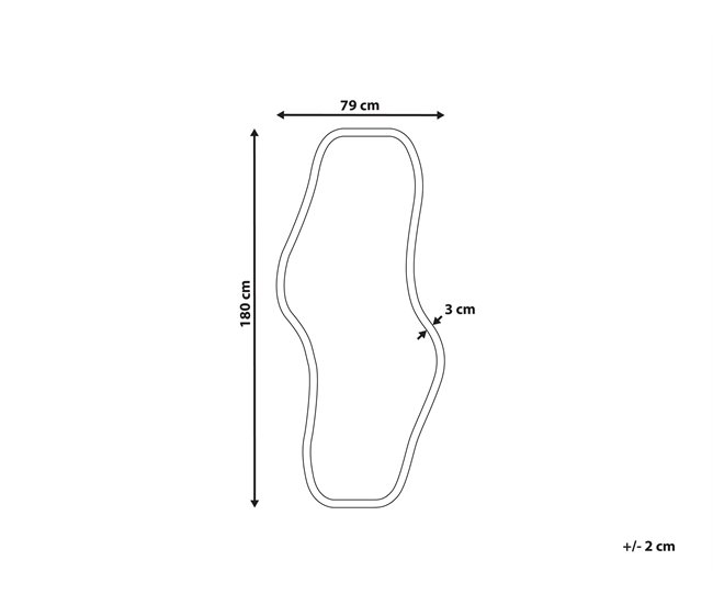 Beliani Espejo BIOLLET Marron
