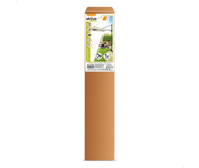 Parasol excéntrico roma Aktive Garden Ø300 cm crema mástil aluminio Crema