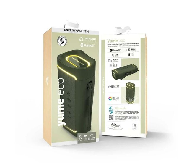 Altavoz Bluetooth Portátil Yume ECO Negro
