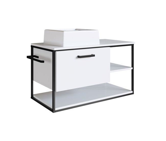 Mueble De Baño Con Encimera 80 Blanco