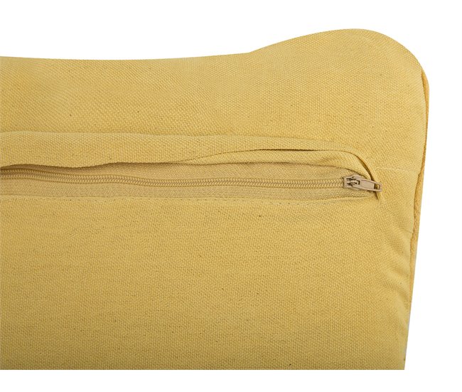 Beliani Cojín decorativo KIRIS Mostaza