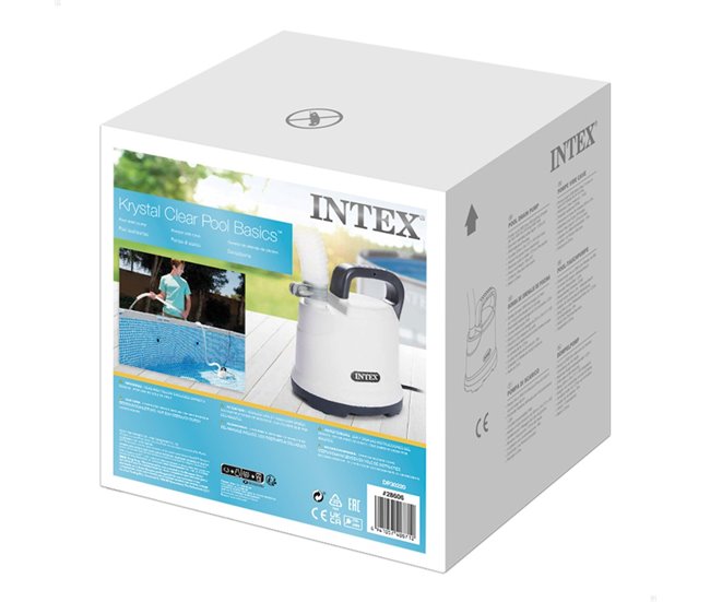 Bomba vaciado drenaje para piscinas INTEX con manguera 5 metros Blanco