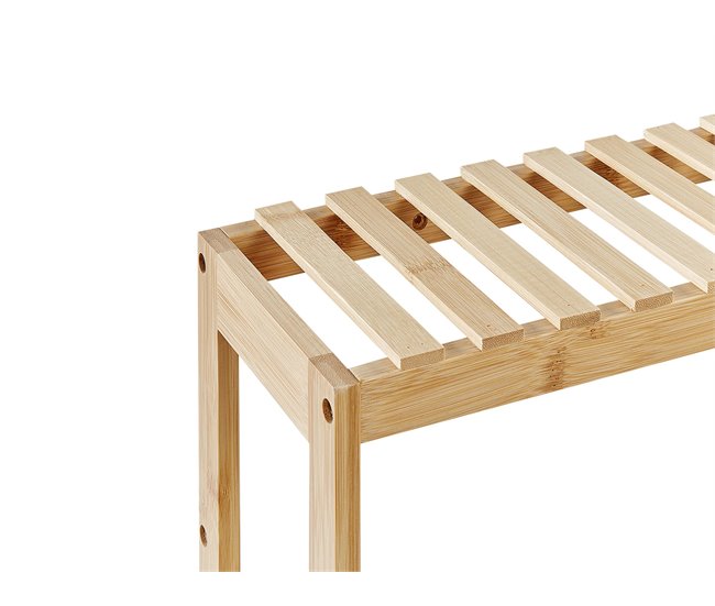 Beliani Estante de baño PADUCAH Madera Clara
