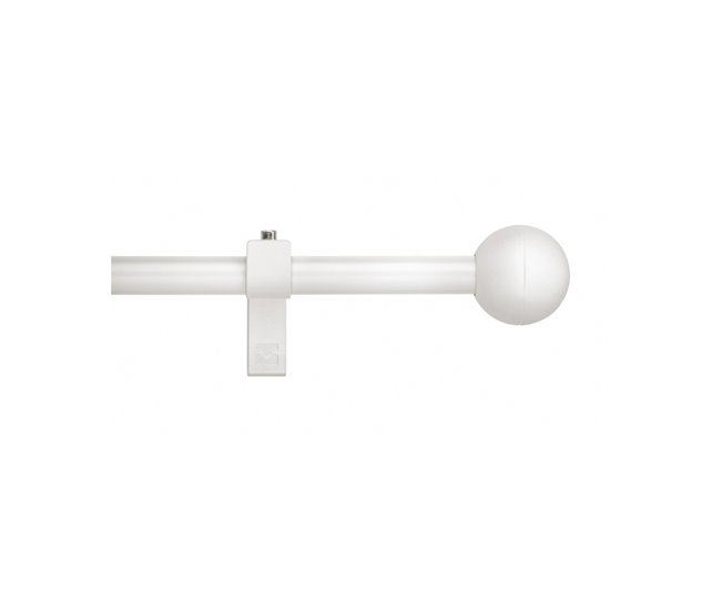 Barra cortina extensible ROUND 120-210 cm Blanco