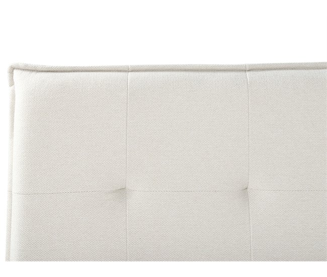 Beliani Cama de agua Lino LESTRE 201x221 Crema