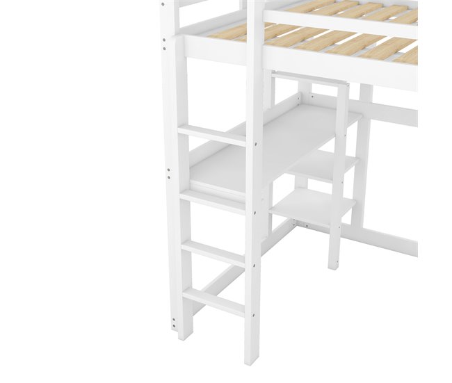 Cama alta para niños 150x206 Blanco