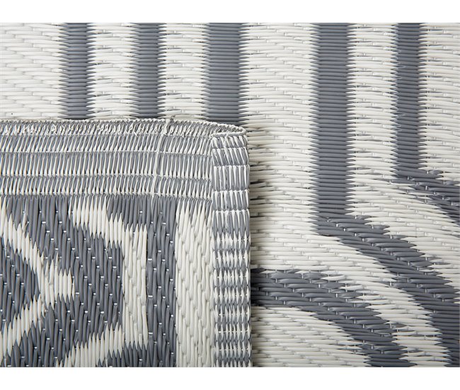 Beliani Alfombra de exterior BIDAR 90x180 Gris Oscuro