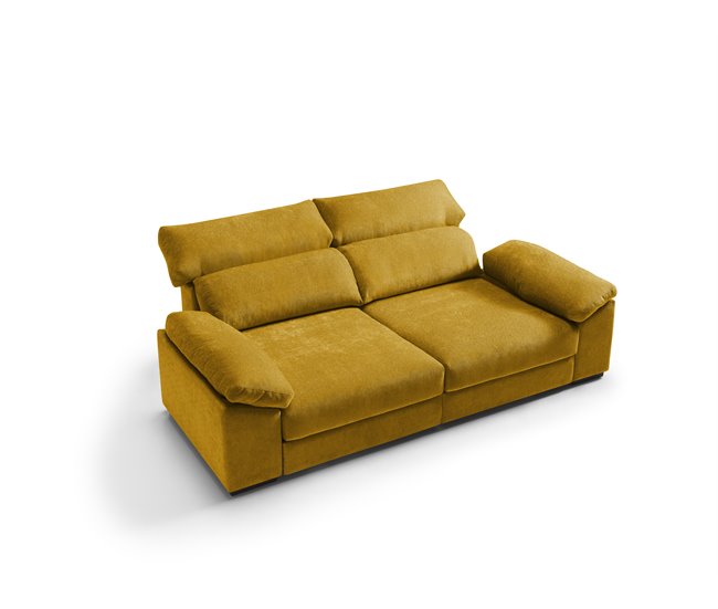 Sofá 4 plazas XXL HIBA Mostaza