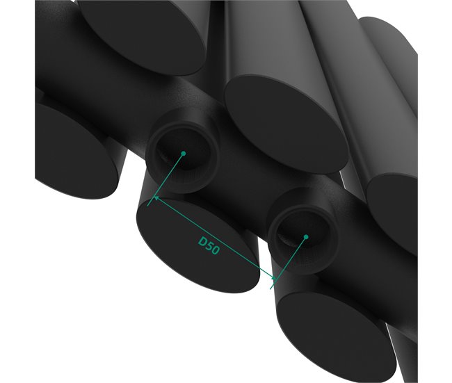 Radiador de panel Nore de Diseño doble capa tubular acero Negro