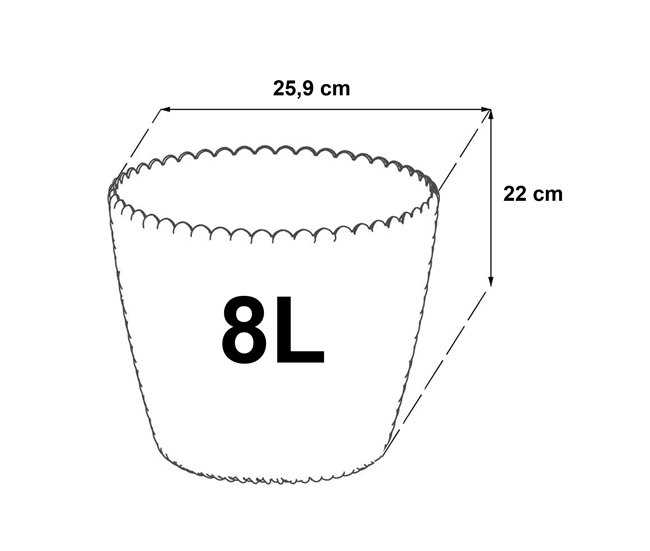 2x Maceta redonda 11,5L Prosperplast Splofy Marron Claro