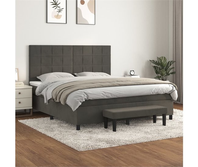 Cama box spring 180x200 Gris