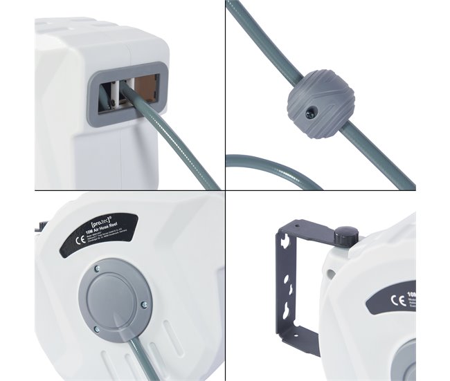 Enrollador de mangueras de aire comprimido Nassau PVC Gris