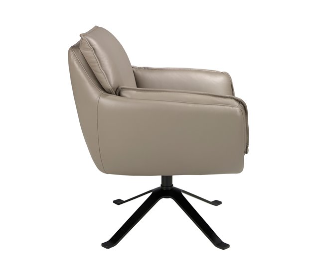 ANGEL CERDÁ Sillón giratorio piel Gris Oscuro