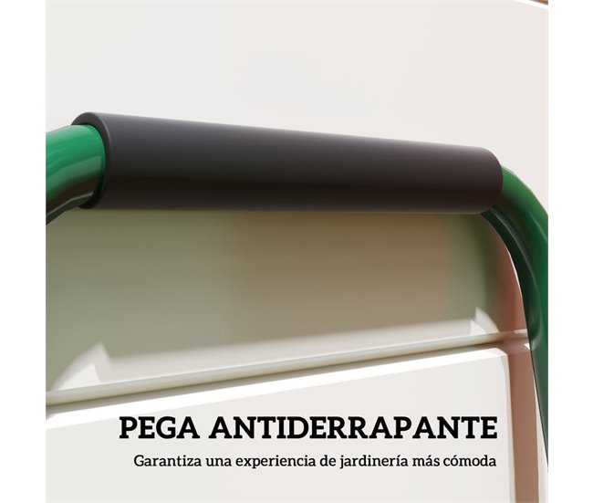 Aireador Púas Huecas Acero Outsunny Verde