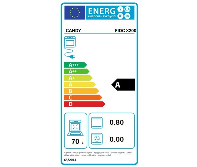 Horno Convencional CANDY FIDCP X200. A. 70L. Inox