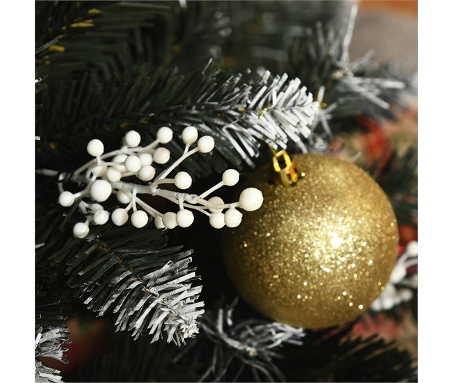 Árbol de Navidad Plástico, Acero HOMCOM, hogar - decoración Verde