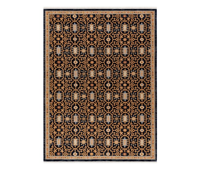 Alfombra KESHAN franjas oriental clásico 7680/53511 300x380 Marron