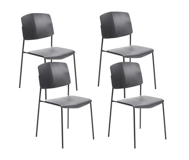 Conjunto de sillas de comedor ASTORIA Beliani Negro