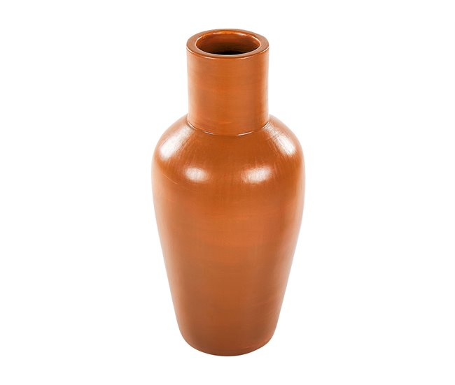 Beliani Jarrón decorativo KARFI Naranja