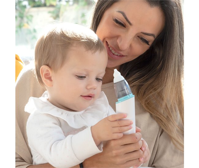 Aspirador Nasal Recargable para Bebés Blanco
