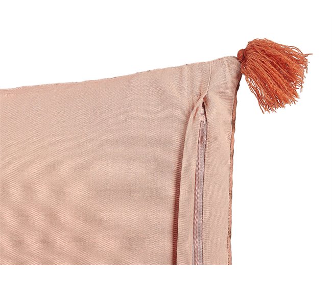 Beliani Cojín decorativo RUMHORA Rosa