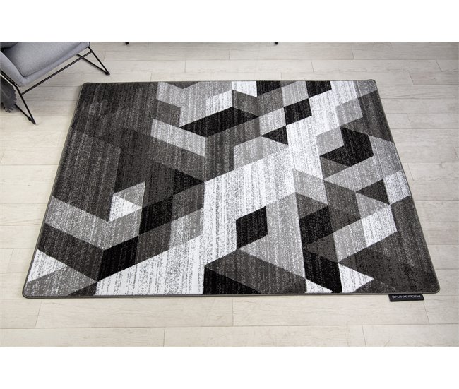 Alfombra INTERO TECHNIC 3D Diamantes Triángulos 160x220 Gris