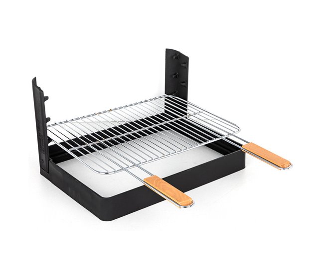 Barbacoa de carbón, ajustable, Grilloir 2 Negro