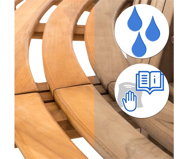 Banco de jardín - Novum - Madera 200x200 Marron