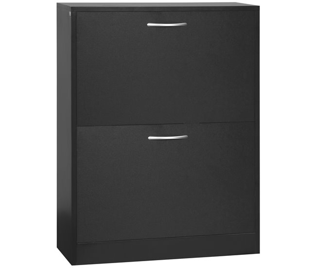 Armario para Zapatos Melamina de Madera HOMCOM Negro