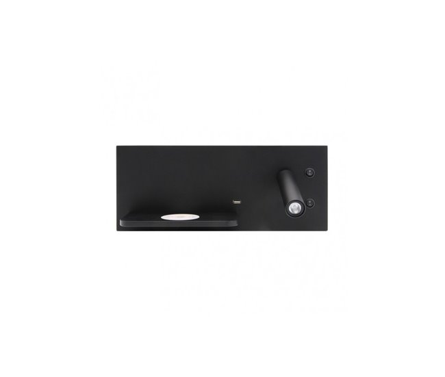 Aplique De Pared Metal Serie Velazquez Negro