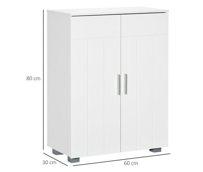 Armario de Baño MDF kleankin, hogar - baño 60 Blanco