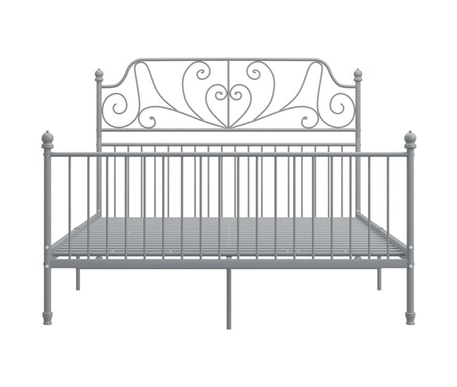 Estructura de cama de metal 160x200 Blanco